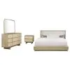 Coaster Fine Furniture 225041KW-S4 Kailani - 4 Piece California King Bedroom Set - Beige Oak