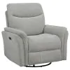 Coaster Fine Furniture 610423P Adler - Upholstered Power Swivel Glider Recliner - Ivory