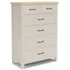 Riverside Furniture 79465 Glenndale - Five Drawer Chest - Aged White / Wheat