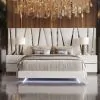New Classic 00-1840-100NS New Classic 00-1840-100NS Europa - 6/6 Eastern King Bed With 2 Nightstands & Panels - White