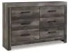 Ashley Furniture B440-31 Wynnlow - Six Drawer Dresser - Gray