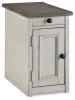 Ashley Furniture T637-7 Bolanburg - Chair Side End Table - Door - White / Brown / Beige