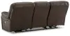 Ashley Furniture U4380887 Leesworth - Power Reclining Sofa - Dark Brown