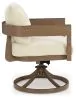Ashley Furniture P671-602A Serene Bay - Swivel Chair With Cushion (Set of 2) - Dark Brown / White