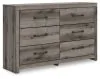 Ashley Furniture PCB2405-31 Graystorm - Six Drawer Dresser - Brown Gray