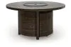 Ashley Furniture PCP760-776 Monterey Point - Round Fire Pit Table - Dark Brown