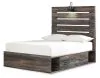 Ashley Furniture B211B9 Ashley Furniture B211B9 Drystan - Full Panel Bed With 2 Side Drawers - Brown / Beige