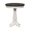 Liberty Furniture 417-OT1021 Allyson Park - Chair Side Table - Wirebrushed White / Charcoal