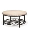 Riverside Furniture 77701 Capri - Round Cocktail Table - Alabaster Travertine