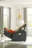 Jackson Furniture Industries 7647957-1273/58-3073/58 Reliever - Leather Power Headrest Power Lay Flat Reclining With CR3 Massage / Zero Gravity - Gunmetal
