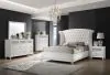 CoasterEveryday 300843Q Barzini - Upholstered Queen Wingback Bed - White