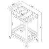 CoasterEssence 902589 Jefferson - 2-Tier Glass Shelf Acrylic Bar Cart - Chrome
