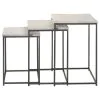 CoasterElevations 936016 Medora - 3 Piece Marble Top Nesting Table Set - White