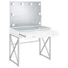 Coaster Fine Furniture 936164 Eliza - Vanity Set With Lighting & Stool - White And Chrome