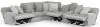 Jackson Furniture Industries 619/34/38/39/35/36/37-18 Jackson Furniture Industries 619/34/38/39/35/36/37-18 Abraxas - 6 Piece Upholstered Reclining Sectional With 3 Power Reclining Seats And Storage Console - Moonstruck
