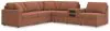 Ashley Furniture 92102S23 Ashley Furniture 92102S23 Modmax - 6-Piece Sectional With Audio System Console and 3 Armless Chairs - Spice