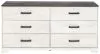 Ashley Furniture EB4121-131 Shawburn - Six Drawer Dresser - White / Black / Gray
