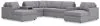 Ashley Furniture 92104S31 Ashley Furniture 92104S31 Modmax - 8-Piece Double Chaise Sectional With Audio And Storage Consoles - Granite