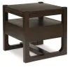 Ashley Furniture T856-2 Breckington - Square End Table - Dark Brown