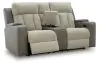Ashley Furniture PC6320418 WhipLash - Power Reclining Loveseat With Console / Adj Headrest - Sisal