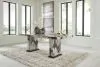 Ashley Furniture PCD581D4 Jeshina - Dining Table - Dark Brown / Beige