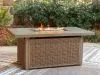 Ashley Furniture PCP790-773 Laguna Heights - Rectangular Fire Pit Table - Beige