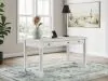 Ashley Furniture H742/34/01A/70 Robbinsdale - 3 Pc. - Home Office Desk, Home Office Desk Chair, Bookcase - Antique White