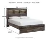Ashley Furniture B211B16 Ashley Furniture B211B16 Drystan - Queen Panel Bookcase Bed - Brown / Beige