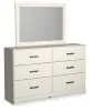 Ashley Furniture B2588B1 Stelsie - Dresser, Mirror - White