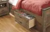 Ashley Furniture B446B17 Trinell - Twin Bookcase Bed With 2 Storage Drawers - Brown