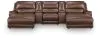 Ashley Furniture PCU62607S16 Ashley Furniture PCU62607S16 DeepWakes - 5-Piece Power Reclining Sectional With Double Chaise, Armless Chair And 2 Storage Consoles - Canyon