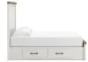 Ashley Furniture B4615B17 Ashley Furniture B4615B17 Savonport - King Panel Storage Bed With Storage Footboard And 2 Under Bed Storage Units - White / Brown