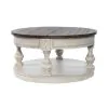 Liberty Furniture 498-OT1011 Morgan Creek - Round Cocktail Table - Antique White / Wirebrushed Tobacco Accents