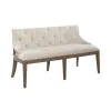Liberty Furniture 615-C6501B Americana Farmhouse - Upholstered Shelter Dining Bench - Dusty Taupe