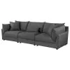 Coaster Fine Furniture 551681-SETB Sasha - 3 Piece Upholstered Sofa - Barely Black