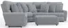 Jackson Furniture Industries 633/66/68/67/628-18 Jackson Furniture Industries 633/66/68/67/628-18 Majesty - 3 Piece Deep Seating Power Reclining Sectional With 1 Castered Cocktail Ottoman - Shark
