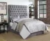 CoasterEssence 300621KWB1 Camille - Upholstered California King Panel Headboard - Gray