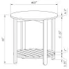 Coaster Fine Furniture 710287 Fowler - 1-Shelf Round Engineered Wood Side End Table - Natural