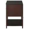 Coaster Fine Furniture 930221 Zimmerlee - 2-Drawer Side Table with Shelf - Rust Brown