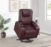 Coaster Fine Furniture 609479P Armstrong - Upholstered Power Lift Massage Recliner - Wine Red