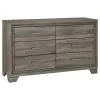 Coaster Fine Furniture 223341KW-S5 Wright - 5 Piece California King Bedroom Set - Brown Oak
