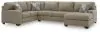Benchcraft® 48404S6 Benchcraft® 48404S6 Newellen - 3-Piece Sleeper Sectional With  RAF Corner Chaise And LAF Sofa - Beige