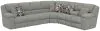 Jackson Furniture Industries 15/36/37/38-28 Quinn - 3 Piece Reclining Sectional With 4 Reclining Seats, Storage Arms, Storage Console With Lights, And Drop Down Table - Nature