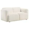 Coaster Fine Furniture 509812 Dorset - Fabric Upholstered Round Track Arm Loveseat - White