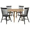 Coaster Fine Furniture 122500-S5B Andrews - 5 Piece Round Dining Table Set - Light Ash And Black
