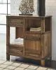 Ashley Furniture T411-40 Roybeck - Accent Cabinet - Light Brown / Bronze