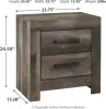 Ashley Furniture B440/58/56/99/92(2) Ashley Furniture B440/58/56/99/92(2) Wynnlow - 5 Pc. - King Crossbuck Panel Bed, 2 Nightstands - Gray