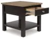 Ashley Furniture T734-3 Drazmine - Rectangular End Table - Brown
