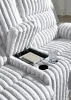 Ashley Furniture PC4280496 Rhines Falls - Double Reclining Power Loveseat With Console - Alloy