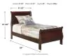 Ashley Furniture B376/31/36/46/53/83/92 Ashley Furniture B376/31/36/46/53/83/92 Alisdair - 6 Pc. - Dresser, Mirror, Chest, Twin Sleigh Bed, Nightstand - Dark Brown
